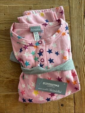 The Land of Nod Pink Star Print Kids Pajama Set